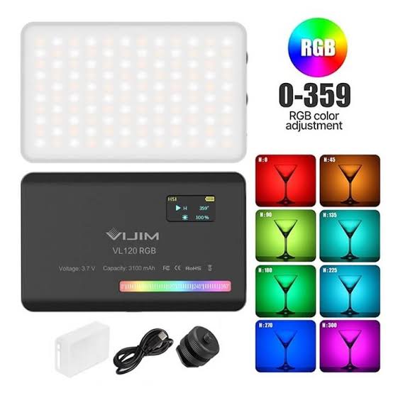 Ulanzi VL120 RGB Video Light For Photography Vlogging